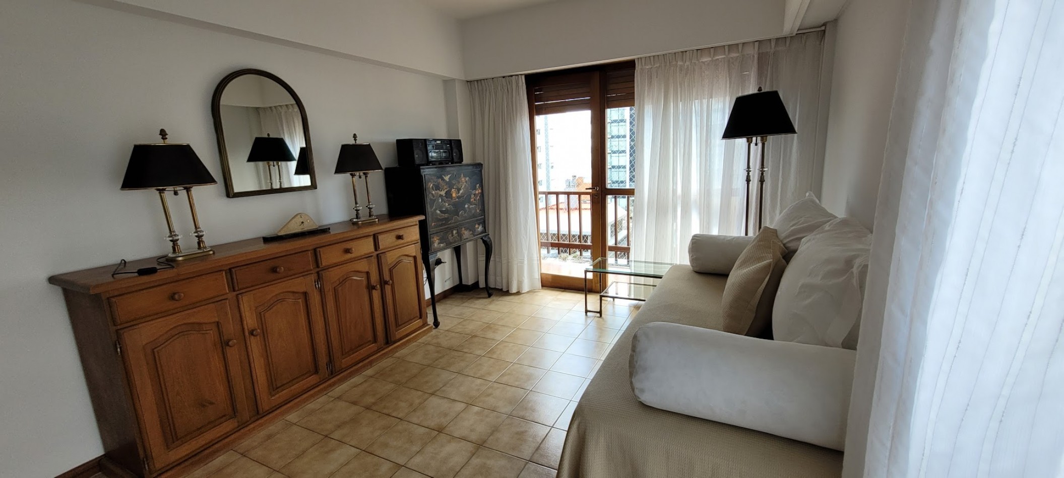 alquiler departamento de dos ambientes vista parcial al mar 